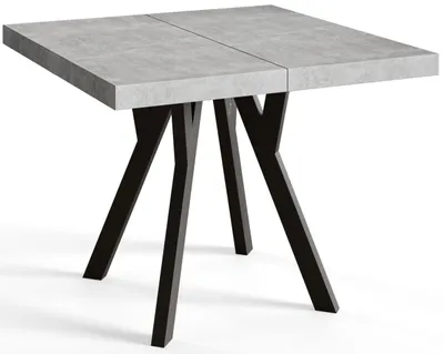Produktbild von Quadratisch Esstisch Ausziehbar Rico, Moderner Wohnzimmertisch 90-190 cm, Solide Konstruktion und Holzbeine, Graphit