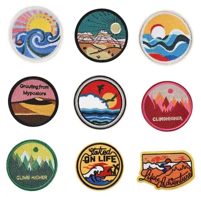 Produktbild von Flicken zum Aufbügeln, Geeignet für Kinder und Erwachsene, 9 Stücke Patches Set, Nähen und Gestickte Stoffaufnäher, für Jeans/Jacken/Hemden/Hüte/Schuhe/Rucksäcke und Andere Kleidung