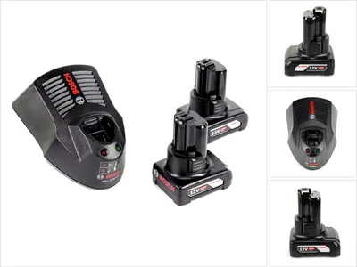 Produktbild von Bosch Starter-Set 12V mit 2x 6,0Ah Akkus + Schnellladegerät