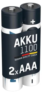 Produktbild von Akku Micro AAA, 2 Stück, 1050 mAh 1,2V NI-MH, wiederaufladbar