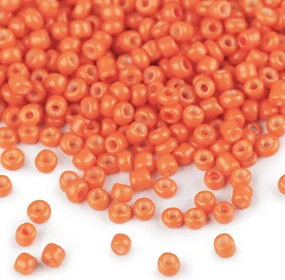 50g Rocailles Glasperlen 2mm kirbisorange