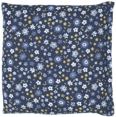 Produktbild von Rapssamenkissen 12x12cm - Bio Stoff "Blümchen-blau" - Wärmekissen & Kältekissen - Körnerkissen
