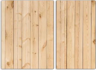 Produktbild von Glas-Herdabdeckplatten Glaskeramikkochfeld-Abdeckung Spritzschutz Glas 70x52 Holz Motive