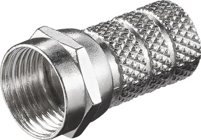 Produktbild von Aufdreh-F-Stecker 5,2 mm Aufdreh-Adapter aus Zink mit Nickelkontakten