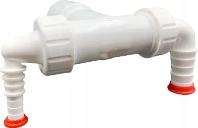 Produktbild von Doppel-Aufputz-Siphon für Waschmaschine und Trockner DN 32/40 weiß HIGH QUALITY