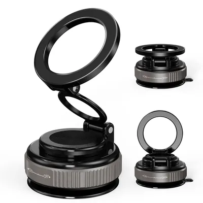 Magnetische Saugnapf-Halterung für Smartphones, schwarz