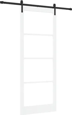 Zdjęcie produktu dla vidaXL Drzwi przesuwne ORKDAL biało-czarne 93 x 232 cm