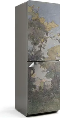 Produktbild von Abstrakte Wellenmuster – Kühlschrank Aufkleber – Klebefolie Kühlschrank – Kühlschrank Dekor – Kühlschrankfolie selbstklebend – Küchen Dekoration – 60x190 cm