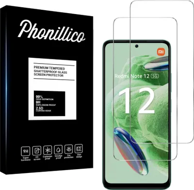 Image de Verre trempé pour Xiaomi Redmi Note 12 5G [2 pièces] Film de protection d'écran anti-rayures verre résistant Phonillico®