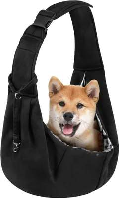Imagen del producto de Bolsa transportadora para perros ajustable, para perros y gatos pequeños de hasta 7,5 kg, de color , ideal para paseos