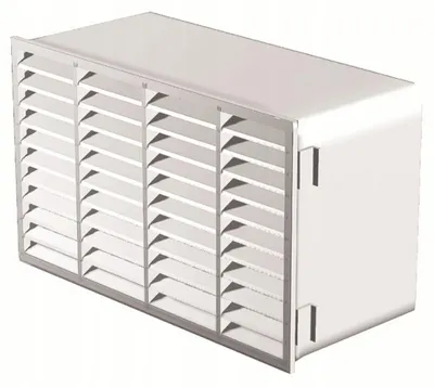 Produktbild von Lüftungsgitter - für Lüftungskanal - 220 x 90 mm - aus Kunststoff - für Abluft Zuluft - Rechteckig