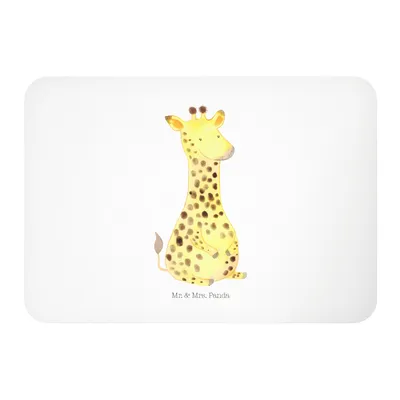 Produktbild von Mr. & Mrs. Panda Kühlschrankmagnet Giraffe Zufrieden - Weiß - Geschenk, Abenteuer, Afrika, whiteboardmagnet, rechteckmagnet, haftmagnet, Glück, wandmagnet, magnet