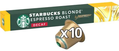 Produktbild von Starbucks Blonde Espresso Roast Decaf Kaffeekapseln, 10 Stück, 55g, Nespresso® kompatibel