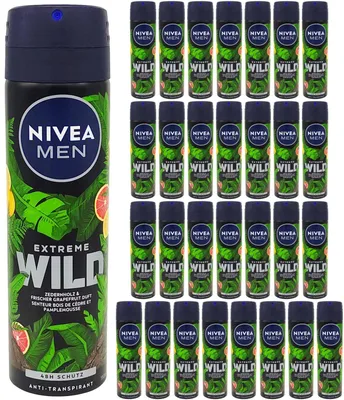 Produktbild von 30x Nivea Men Deo Spray EXTREME WILD 150ml | Deodorant Antiperspirant | MEGA-Pack