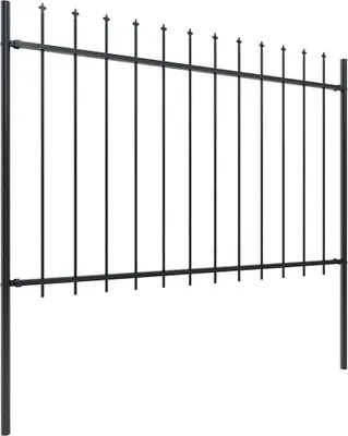 Obrázek produktu pro vidaXL Zahradní plot s hrotem z oceli 181 x 120 cm černý