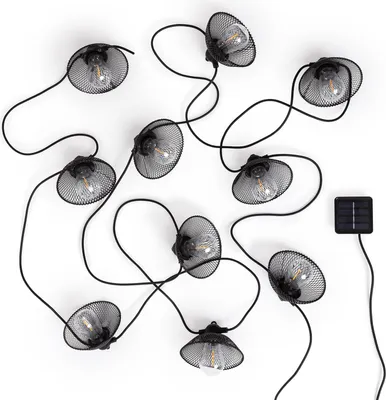 Produktbild von LED-Girlande Solar Aussen mit Glühbirnen Kodos 6.5m 3000K Warmweiß