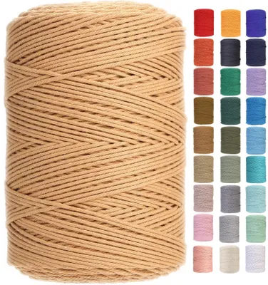Produktbild von Hochwertiges Makramee-Garn 3 mm x 450 m für kreative Projekte