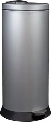 Image de Poubelle à pédale 30l gris métal - Rossignol - 94067 - magic