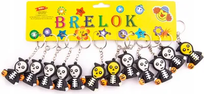 Immagine prodotto di Set di 12 portachiavi di Halloween - Portachiavi colorati per zaini - Ideali come regalo per una festa