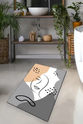 Produktbild von Mijolnir, Smiling Face, Badematten, Mehrfarbig, Polyester, 70 x 120 cm