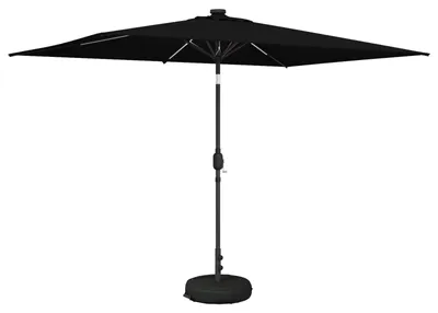 Obrázek produktu pro Zahradní slunečník s LED osvětlením a podstavcem 200 x 300 cm