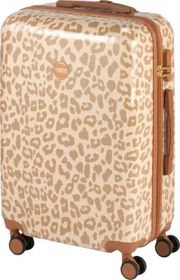 Produktbild von Princess Traveller Leopard – Reisekoffer – Taupe mit Leopardenmuster – 64x44x25cm – 62 L Koffer mit Rollen