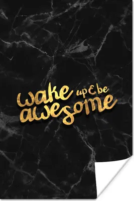 Produktbild von MuchoWow® Poster Zitate - Cool - Gold - Schwarz 20x30 cm - Papierdruck