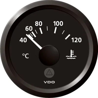Produktbild von VDO ViewLine Kühlwasser Temperatur 120°C Schwarz 52mm