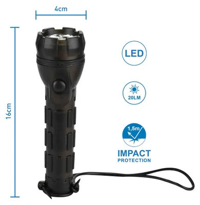Image de LAMPE DE POCHE À LED « TORCH LIGHT » 3 LED 20 lm