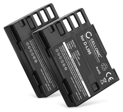 Image de CELLONIC 2x Batterie pour Appareil photo Compatible avec Pentax K-1, K-3, 645Z, D-LI90 - (1250mAh, 7.4V)
