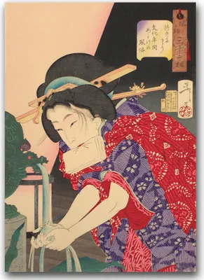 Produktbild von Poster - Canvas - Leinwand - 59,4 cm x 84,1 cm - Fotoposter - Leinwandkunst - Japanisch-Takehisa Yumeji