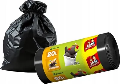 Produktbild von Jan Niezbędny Müllsäcke gebunden schwarz 20l 40 Stk