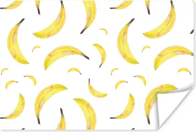 Produktbild von MuchoWow® Poster Bananen - Obst - Weiß 60x40 cm - Schlafzimmerdekoration