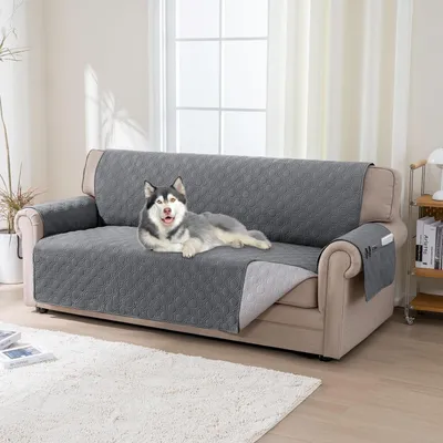Immagine prodotto di Copertura per divano, taglia grande, per 3 posti, 51x198 cm, grigio, impermeabile, lavabile