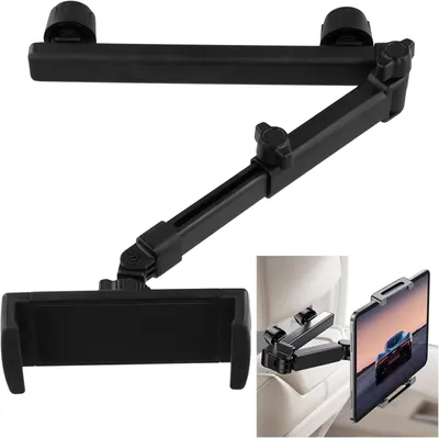 Productafbeelding van Car Tablet Houder, 360° Draaiend, Verstelbaar voor 4-12.9 Inch Tablets, Aluminium, voor Auto