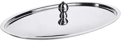 Produktbild von Knopfdeckel, oval, aus Edelstahl 18/10, hochglänzend, Variante auswählbar : 300 Variante: 300