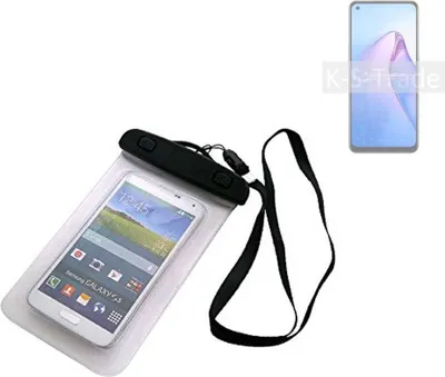 Produktbild von K-S-Trade Schutz Hülle Handy Hülle Kompatibel mit Oppo Reno8 4G Beach Bag wasserdicht 16cm x 10cm Schutzhülle Staub Sand Flachwasser Beachbag Case