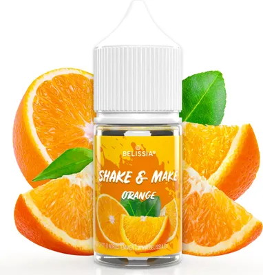 Produktbild von Belissia Shake and Make Orange Refill - 30 ml hochdosiertes Lebensmittelaroma - zum Nachfüllen - Für Backen, Speisen, Getränke, Shakes, DIY uvm