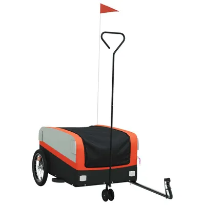Obrázok produktu pre Vozík za bicykel, čierno oranžový 45 kg, železo