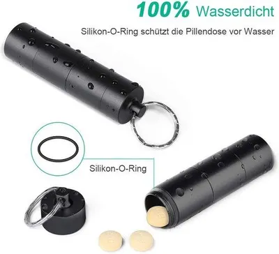 Produktbild von Wasserdichter Reisebeutel mit 3-teiligem Kompartiment und Schlüsselhaken für die Kleinstadt-Tasche und Tablettdose für die Reise.