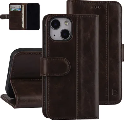 Produktbild von UNIQ Accessory Book type case iPhone 13 Mini - Card holder - Magnetic closure - Brown