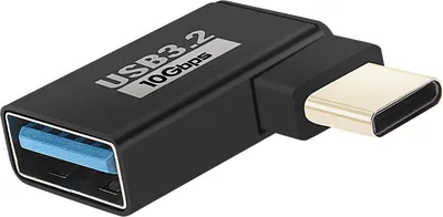 Immagine prodotto di LinQ, adattatore OTG da USB femmina a USB-C maschio 10 Gbps, ricarica, nero