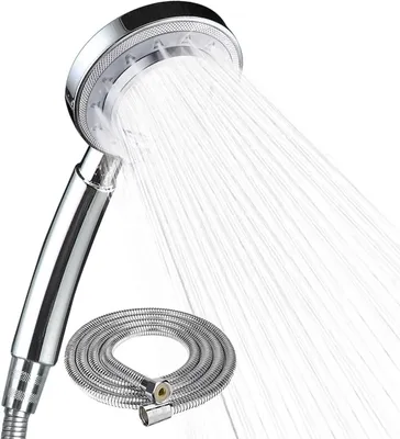 Obrázek produktu pro Sprchová hlavice s vysokým tlakem, s hadicí z nerezové oceli, délka 1-5 metrů, 3 režimy proudění