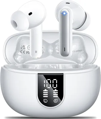 Produktbild von In Ear Kopfhörer Kabellose Bluetooth 5.3 mit 42H Tiefer Bass,Sportkopfhörer mit 4 Mikrofonen,Wasserdicht Kopfhörer mit ENC Lärmreduzierung,LED Anzeige