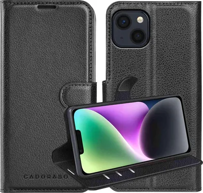 Immagine prodotto di Cadorabo custodia per Apple iPhone 14 custodia protettiva in nero custodia per cellulare cover chiusura magnetica