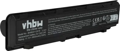 Produktbild von vhbw Akku Ersatz für Toshiba PABAS272, PABAS273 für Notebook (6600 mAh, 10,8 V, Li-Ion)
