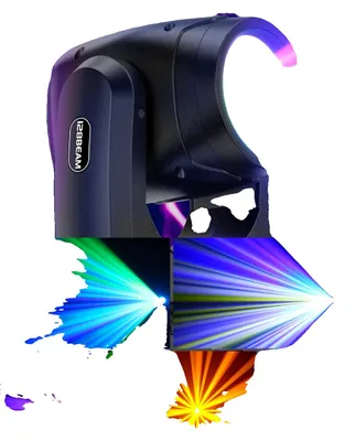 Productafbeelding van Verplaatsbaar hoofdlamp, 18 prisma's, DMX-besturing, EU-stekker