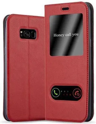Immagine prodotto di Cadorabo custodia protettiva per Samsung Galaxy S8 custodia in rosso telefono cellulare custodia a libro cover case