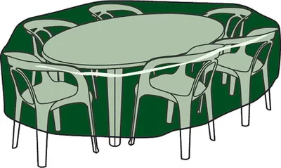 Image de Housse Ronde Table & Chaises Protection Uv Et Intempéries - Altadex