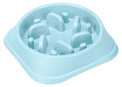 Obrázek produktu pro Zpomalovací miska pro psa a kočku silikonová miska proti hltání modrá 19 cm